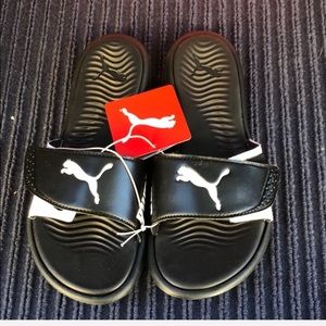 Puma slip on slide sandals